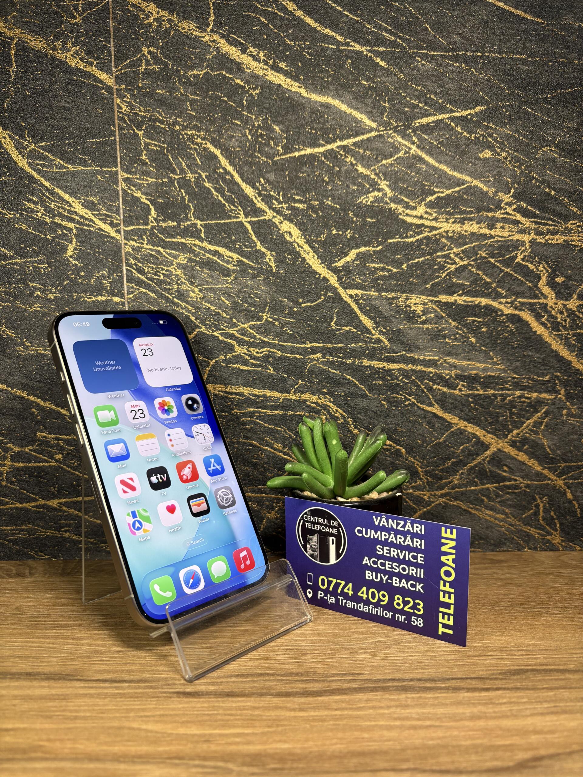 iPhone 15 Pro 128GB Natural Titanium - imagine 2