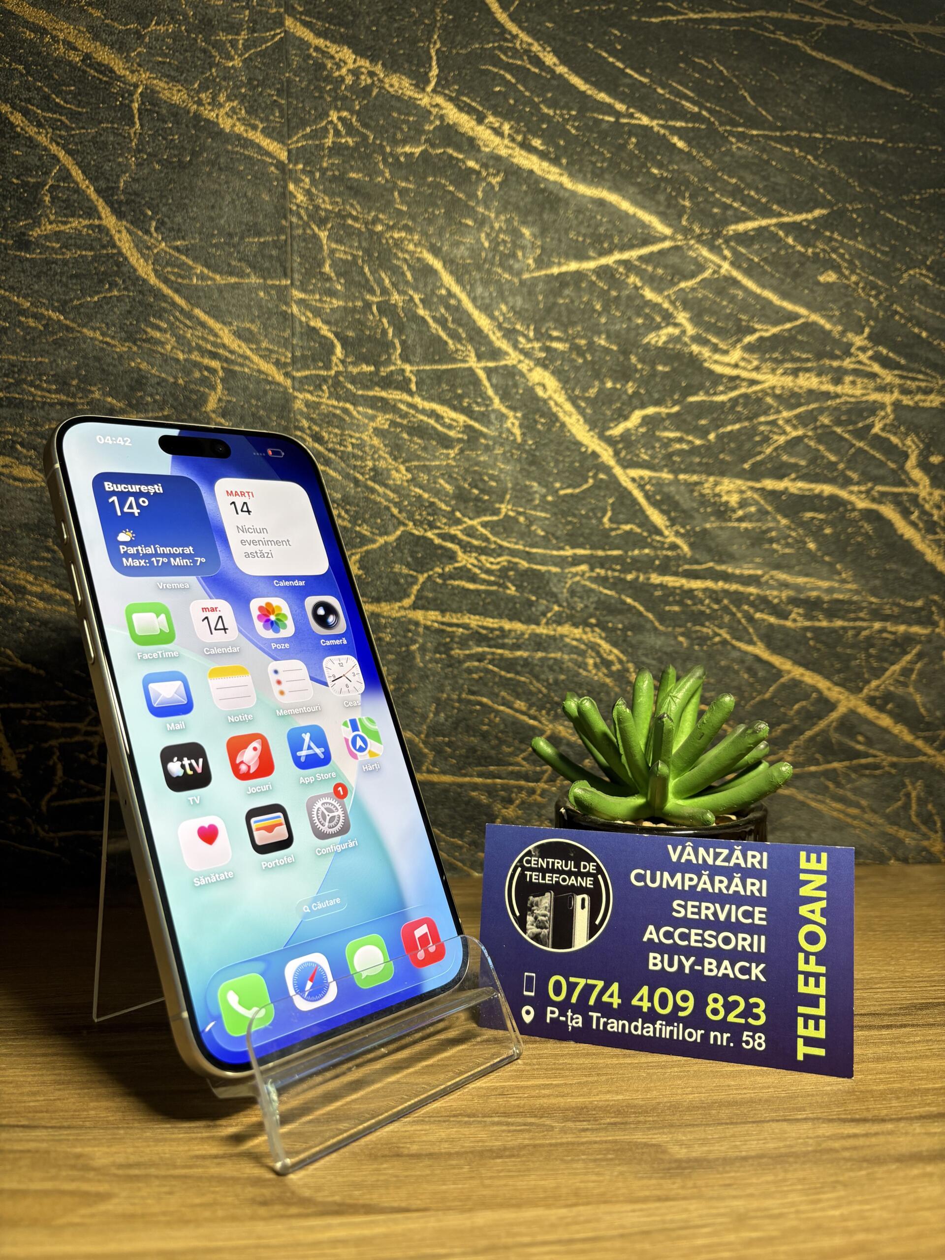 iPhone 15 Pro Max 256GB White Titanium - imagine 2