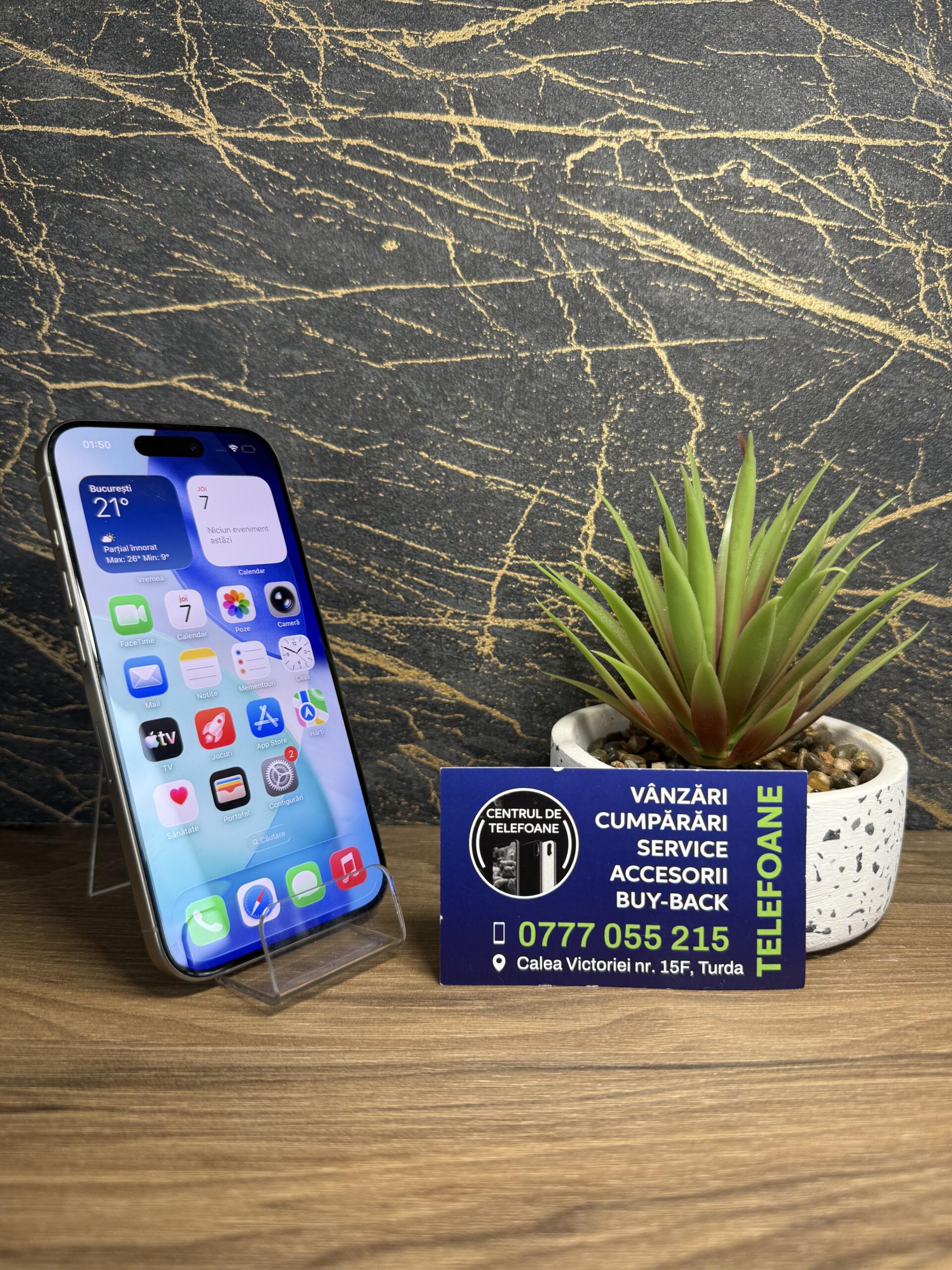 iPhone 15 Pro 128 GB Natural Titanium - imagine 2