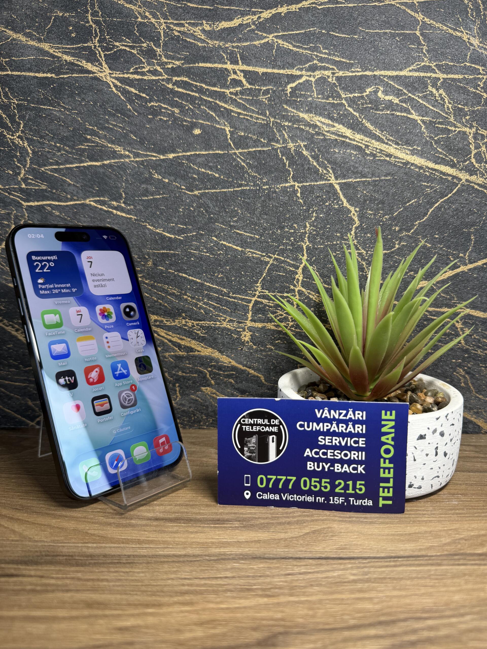 iPhone 15 Pro 128 GB Blue Titanium - imagine 2